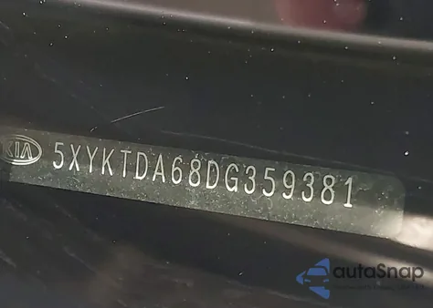 2013 Kia Sorento Lx z USA, uszkodzony, nr VIN 5XYKTDA68DG359381